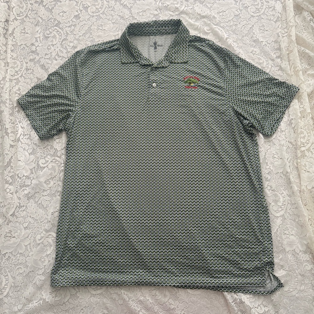 Torrey Pines 121st US OPEN 2XL Golf Polo Trees All Over Excellent Condition